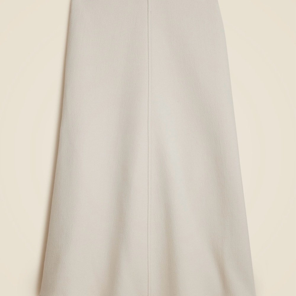 J. Crew Cream A-Line Skirt in Double Cloth Wool Blend